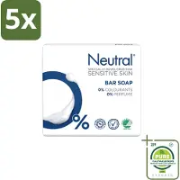 Neutral 5 x – Zeepblok – Parfumvrij – 2×100 g - Grootverpakking - Vaatwasstrips - Gevoelige Huid - Droge Huid - Zeep - Zeep Parfumvrij - Huidverzorging