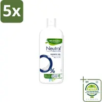Neutral 5 x – Douchegel – Sensitive Skin – 900 ml - Grootverpakking - Vaatwasstrips - Gevoelige Huid - Droge Huid - Parfumvrije Douchegel - Milde Douchegel - Huidverzorging