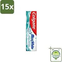 Colgate 15 x - Max White - Whitening Crystals - Tandpasta - 100ml - Grootverpakking - Vaatwasstrips - Witte Tanden - Tanden Reinigen - Tandpasta - Tanden Witter Maken - Vlekken Verwijderen