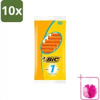BIC 10 x - Scheermesjes - Sensitive - Enkel Mesje - Wegwerpmesjes - 10 Scheermesjes - Bulkverpakking - Scheermesje - Douchemop - Gevoelige huid