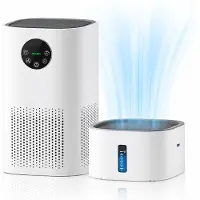 D&J Luchtreiniger - Air purifier - Hepa Filter - Woonkamer - Slaapkamer - Tegen Huisdieren en Pollen - Wit - <60 DB - 60m2