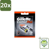 Gillette 20 x Contour Plus – Wegwerpscheermesjes – 10 mesjes - Grootverpakking - Vaatwasstrips - Scheermesjes - Scheermes - Scheerbeurt - Huidcomfort - Flexibele Mesjes
