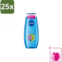 Nivea 25 x – Douchegel – Creme Mood Detox – 250 ml - Bulkverpakking - Douchegel - Douchemop - Zeezout