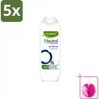 Neutral 5 x – Douchegel – Parfumvrij – 250 ml - Bulkverpakking - Gevoelige huid - Douchemop - Douchegel