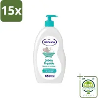 Nenuco 15 x - Jabon Líquido - Vloeibare Zeep - Originele Geur - Met Doseerpomp - 650 ml - Grootverpakking - Vaatwasstrips - Vloeibare Zeep - Zeep Voor Baby - Handzeep - Douchegel - Badzeep