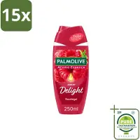 Palmolive 15 x – Douchegel – Sweet Delight – 250 ml - Grootverpakking - Vaatwasstrips - Douchegel - Fruitige Geur - Reiniging - Verzorging - Huidverzorging
