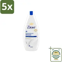 Dove 5 x – Douchegel – Hydraterend – 450 ml - Wasstrips - Douchegel - Hydraterende Douchegel - Huidverzorging - Milde Douchegel - Zachte Huid