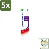 Parodontax 5 x – Tandpasta – Ultra Clean – Bloedend Tandvlees – 75 ml - Wasstrips - Bloedend Tandvlees - Tandpasta - Tandvleesbescherming - Tandplak - Fluoride