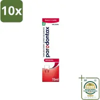 Parodontax 10 x - Tandpasta - Original - Versterkt Tandvlees & Verwijdert Tandplak - 75 ml - Wasstrips - Tandpasta - Tandvlees - Tandplak - Bloedend Tandvlees - Fluoridetandpasta