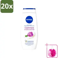 Nivea 20 x - Douche Cashmere Moments - Beschermend - 250 ml - Bulkverpakking - Douchegel cashmere - Douchemop - Beschermende douchegel