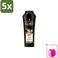 GLISS 5 x Kur – Shampoo – Ultimate Repair – 250 ml - Bulkverpakking - Herstel haar - Douchemop - Beschadigd haar