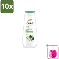 Dove 10 x – Douchecrème – Hydrating Care – 225 ml - Bulkverpakking - Douchecrème - Douchemop - Hydratatie