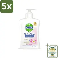 Dettol 5 x - Handzeep - Antibacterieel - Hydraterend - Kamille - 250 ml - Wasstrips - Handzeep - Antibacterieel - Hydraterend - Kamille - Handhygiëne