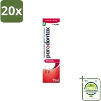 Parodontax 20 x - Tandpasta - Original - Versterkt Tandvlees & Verwijdert Tandplak - 75 ml - Grootverpakking - Vaatwasstrips - Tandpasta - Tandvlees - Tandplak - Bloedend Tandvlees - Fluoridetandpasta