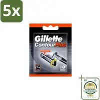 Gillette 5 x Contour Plus – Wegwerpscheermesjes – 10 mesjes - Wasstrips - Scheermesjes - Scheermes - Scheerbeurt - Huidcomfort - Flexibele Mesjes
