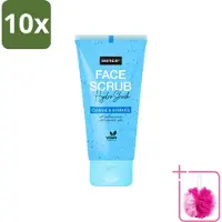 Sence 10 x - Alle Huidtypes - Gezichtsscrub - Exfoliërend - 150 ml - Bulkverpakking - Gezichtsscrub - Douchemop - Exfoliëren