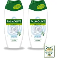 Palmolive 2 x Naturals - Douchegel - Sensitive - Voor Gevoelige Huid - 250 ml - Wasstrips - Gevoelige Huid - Douchegel - Melkproteïnen - Zachte Douchegel - Natuurlijke Vochtbalans