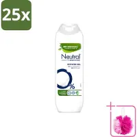 Neutral 25 x – Douchegel – Parfumvrij – 250 ml - Bulkverpakking - Gevoelige huid - Douchemop - Douchegel