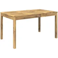 vidaXL Tuin Eettafel Witgewassen 141 x 80,5 x 75 cm