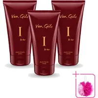 Van Gils 3 x - Douchegel - I for Her - Zachte Reiniging & Luxe Geurbeleving - 150 ml - Bulkverpakking - Douchegel vrouwelijk - Douchemop - Reiniging huid