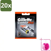 Gillette 20 x Contour Plus – Wegwerpscheermesjes – 10 mesjes - Bulkverpakking - Scheermesjes - Douchemop - Scheermes