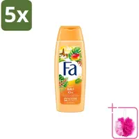 Fa 5 x – Douchegel – Bali Kiss – 250 ml - Bulkverpakking - Douchegel - Douchemop - Tropische geur