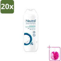 Neutral 20 x - Shampoo - Gevoelige Huid - Anti-Roos - 0% Kleurstof & Parfum - 250 ml - Bulkverpakking - Anti-roos shampoo - Douchemop - Gevoelige huid