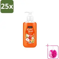 Sence 25 x – Handzeep – Splash To Bloom Peach – 500 ml - Bulkverpakking - Handzeep - Douchemop - Perzikgeur