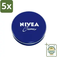 Nivea 5 x – Crème – Voor Gezicht, Handen en Lichaam – 250 ml - Wasstrips - Crème - Gezichtscreme - Handencreme - Lichaamcreme - Hydratatie
