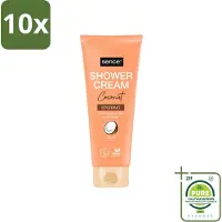 Sence 10 x - Coconut - Douchecrème - Verzorgend - 200 ml - Grootverpakking - Vaatwasstrips - Douchecrème Kokos - Kokos Geur - Huid Verzorging - Droge Huid - Gevoelige Huid