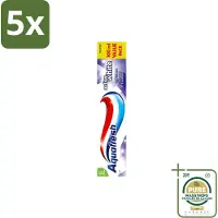 Aquafresh 5 x - Tandpasta - Whitening - Stralend Witte Tanden - 100 ml - Wasstrips - Tandpasta Whitening - Stralende Tanden - Witte Tanden - Frisse Adem - Tandplak Verwijderen
