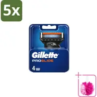 Gillette 5 x - Fusion5 ProGlide – Scheermesjes – Navulmesjes – 4 Mesjes - Bulkverpakking - Scheermesjes - Douchemop - Scheren