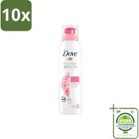 Dove 10 x – Douchefoam – Rose Oil – 200 ml - Grootverpakking - Vaatwasstrips - Douchefoam - Rozenolie - Huidverzorging - Hydratatie - Schuim