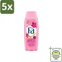 Fa 5 x – Douchegel – Magic Oil Pink Jasmine – 250 ml - Wasstrips - Douchegel - Roze Jasmijn - Magic Oil - Luxe Douchegel - Bloemige Geur