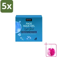 Sence 5 x – Dagcrème – Aqua Gel Hydro Shock 2-in-1 – 50 ml - Bulkverpakking - Hyaluronzuur serum - Douchemop - Hydratatie serum