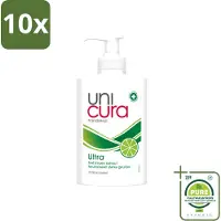 Unicura 10 x - Vloeibare Zeep Ultra - Verzorgend - 250 ml Pomp - Grootverpakking - Vaatwasstrips - Handzeep - Antibacteriële Handzeep - Hygiëne - Handverzorging - Natuurlijke Handzeep