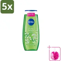 Nivea 5 x – Douchegel – Fruity Delight – 250 ml - Bulkverpakking - Douchegel - Douchemop - Fruitige geur