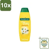 Palmolive 10 x - Shampoo - Elke Dag - Kamille-Extract - Voor Normaal Haar - 350 ml - Wasstrips - Shampoo Elke Dag - Kamille Extract - Natuurlijke Shampoo - Milde Shampoo - Haartype