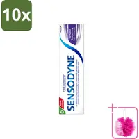 Sensodyne 10 x - Tandpasta - Gum Protection - Tandvleesverzorging - 75 ml - Bulkverpakking - Gevoelige tanden - Douchemop - Tandvleesbescherming