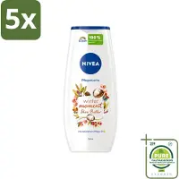 Nivea 5 x - Douchegel - Winter Moment Shea Butter - 250 ml - Grootverpakking - Vaatwasstrips - Douchegel Winter - Sheaboter Douchegel - Hydraterende Douchegel - Verzorgende Douchegel - Winterdouchegel