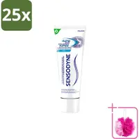 Sensodyne 25 x – Tandpasta – Rapid Relief – 75 ml - Bulkverpakking - Gevoelige tanden - Douchemop - Tandpasta