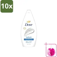 Dove 10 x – Douchegel – Hydrate – 450 ml - Bulkverpakking - Douchegel hydrateren - Douchemop - Zachte huid