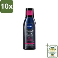 Nivea 10 x - Expert Make-up Remover - Micellair Water - Gezichtsreinigingsmiddel - 200 ml - Wasstrips - Make-up Remover - Gezichtsreinigingsmiddel - Micellen - Zuurstofboost - Huid Ademen