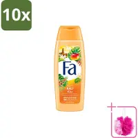 Fa 10 x – Douchegel – Bali Kiss – 250 ml - Bulkverpakking - Douchegel - Douchemop - Tropische geur