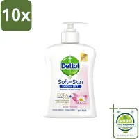 Dettol 10 x - Handzeep - Antibacterieel - Hydraterend - Kamille - 250 ml - Grootverpakking - Vaatwasstrips - Handzeep - Antibacterieel - Hydraterend - Kamille - Handhygiëne