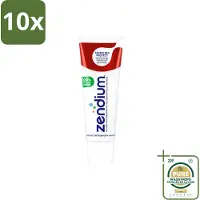 Zendium 10 x – Tandpasta – Tandvlees Protect – 75 ml - Wasstrips - Gevoelig Tandvlees - Natuurlijke Tandpasta - Tandvlees Bescherming - Milde Tandpasta - Fluoride