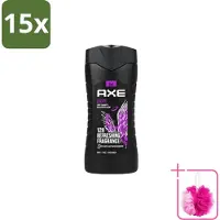 Axe 15 x – Douchegel – Excite - 250 ml - Bulkverpakking - Douchegel - Douchemop - Zwarte peper