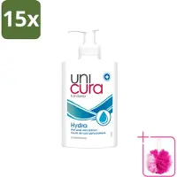 Unicura 15 x - Vloeibare Zeep Hydra - Hydraterend - 250 ml - Bulkverpakking - Handzeep - Douchemop - Hydra
