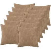 vidaXL Kussen met kussen HEERLEN 12 st Taupe Microfiber Fleece