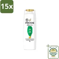 Pantene 15 x - Shampoo - Glad & Zijdezacht - Voedt en Versterkt - Voor Pluizig Haar - 225 ml - Wasstrips - Pluis - Droog Haar - Zijdezacht Haar - Haar Verzorging - Haar Voeding